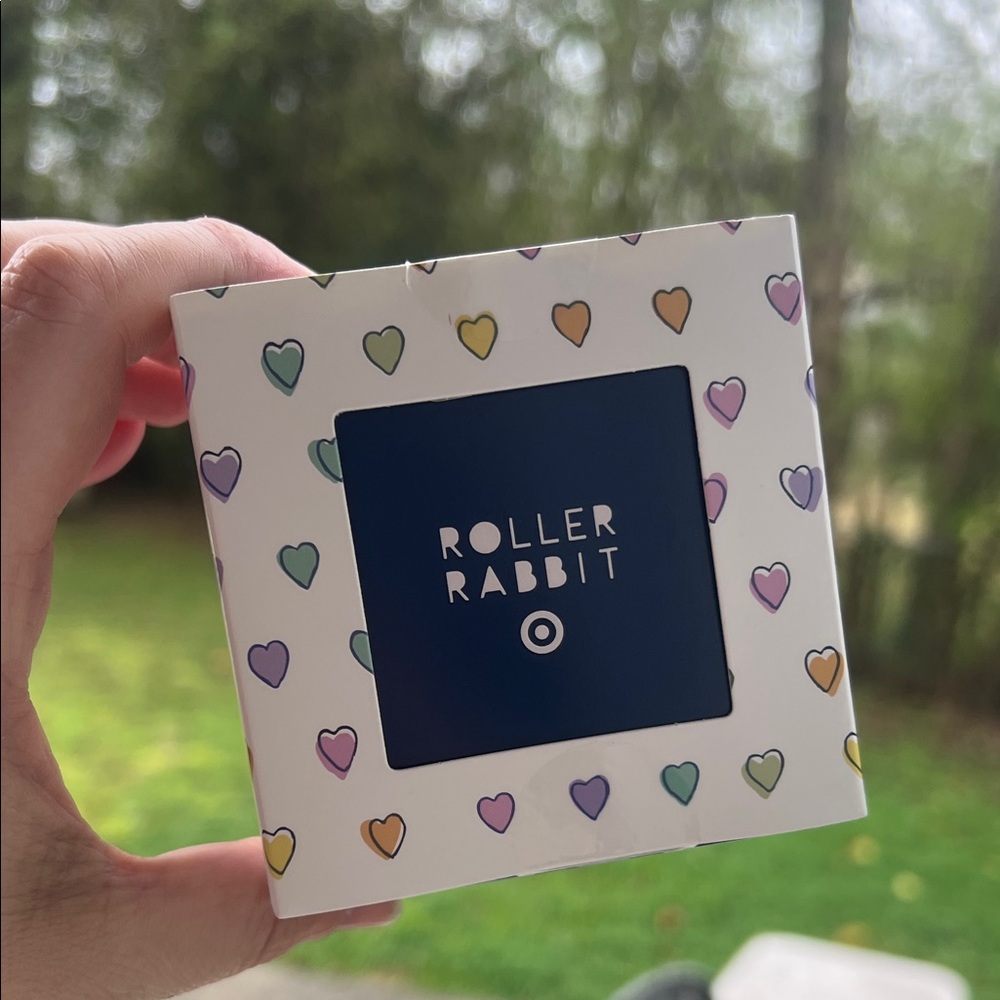 NIB Roller Rabbit xT Mystery Box — Pastel Heart Print Sleep Mask with Hair Tie